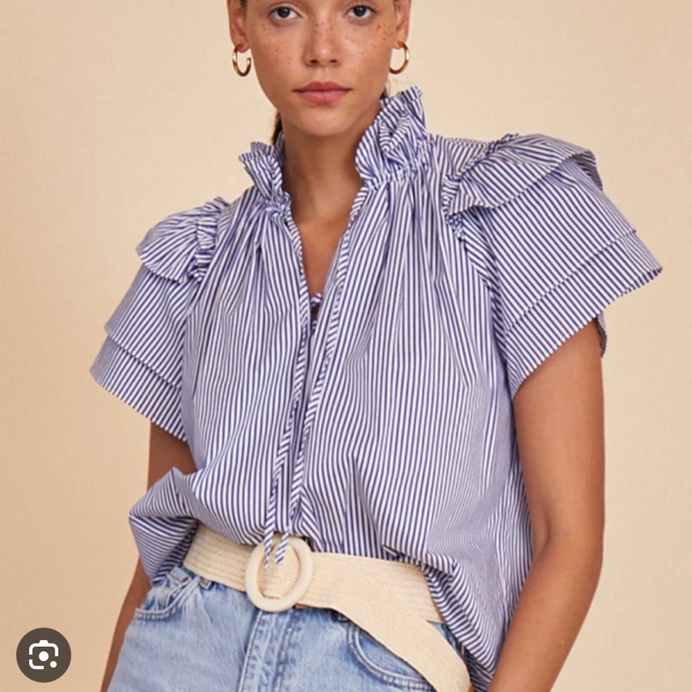 NWT Hunter Bell NY stripe Millie blouse top size XS